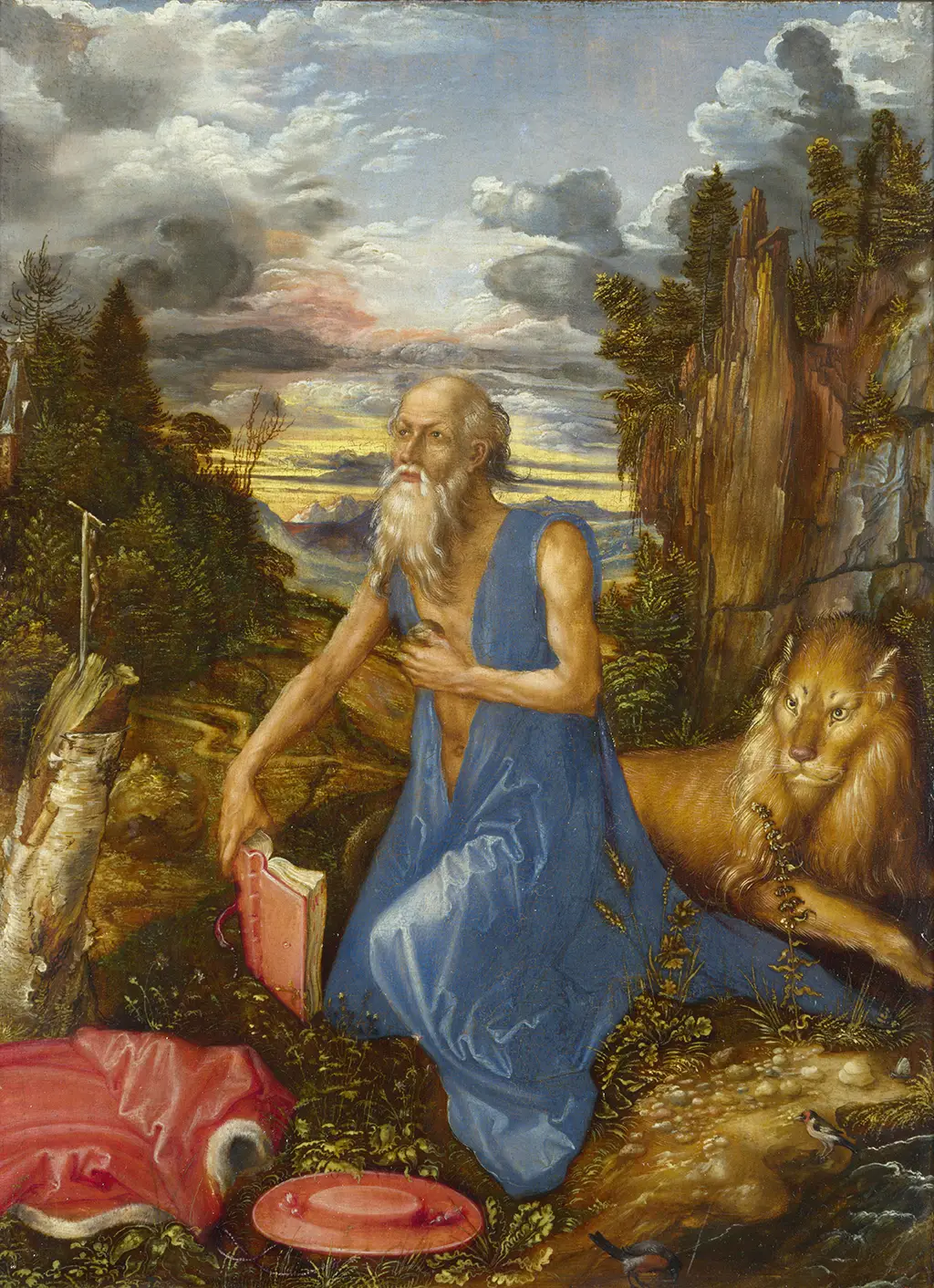 Saint Jerome in the Wilderness in Detail Albrecht Durer